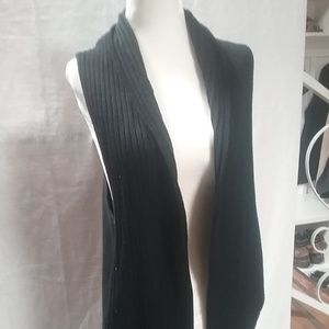 Twenty one Black Sleeveless Long Cardigan Vest